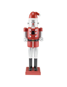 Cascanueces de Madera Robot Santa 35.56 cm Clever Creations