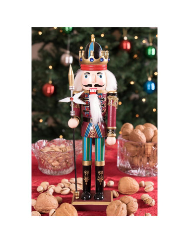 Cascanueces de Madera Rey Azul 30.48 cm Clever Creations