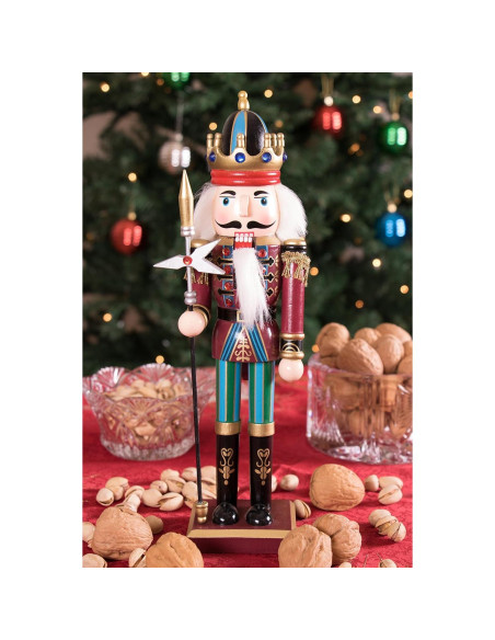 Cascanueces de Madera Rey Azul 30.48 cm Clever Creations