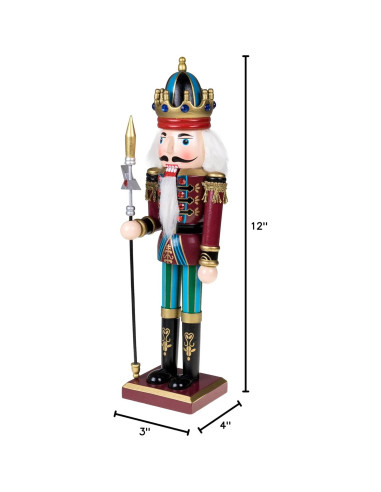 Cascanueces de Madera Rey Azul 30.48 cm Clever Creations