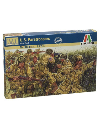 Kit de modelo Italeri 1:72 Paracaidistas WWII 48 piezas