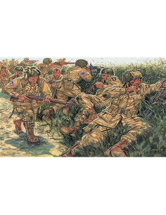 Kit de modelo Italeri 1:72 Paracaidistas WWII 48 piezas 2