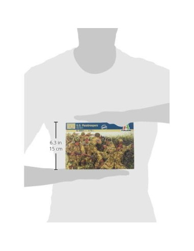 Kit de modelo Italeri 1:72 Paracaidistas WWII 48 piezas