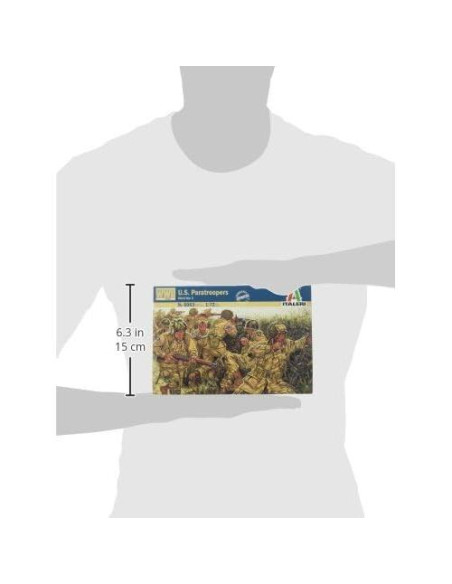 Kit de modelo Italeri 1:72 Paracaidistas WWII 48 piezas