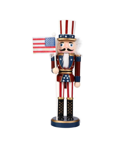 Adorno Cascanueces Patriótico Homoyoyo de Madera 25 cm