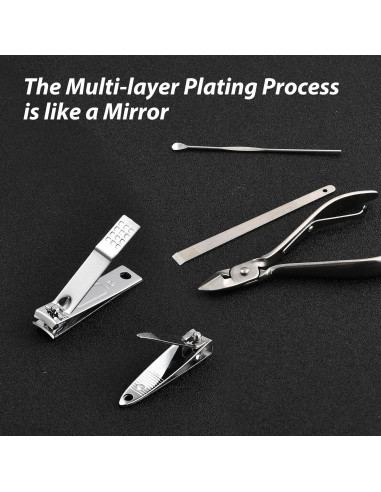 Kit de Manicura y Pedicura BADGIRRL 19 Piezas Acero Inoxidable