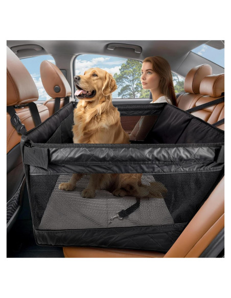 Extensor de Asiento Trasero para Perros BONTHEE Cuero PU Negro