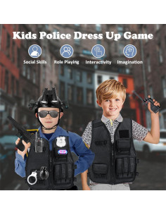 Disfraz de Policía para Niños XY - Chaleco y Casco Táctico 2
