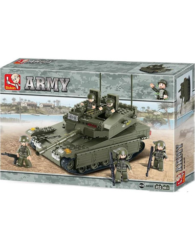 Set de Bloques de Construcción Sluban Tanque Merkava 344 Piezas