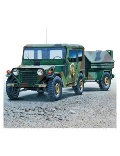Kit de Modelo Militar Academy M151A2 Hard Top 1:35 con Remolque