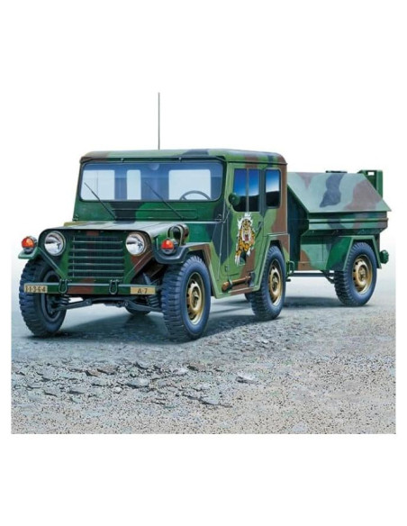 Kit de Modelo Militar Academy M151A2 Hard Top 1:35 con Remolque