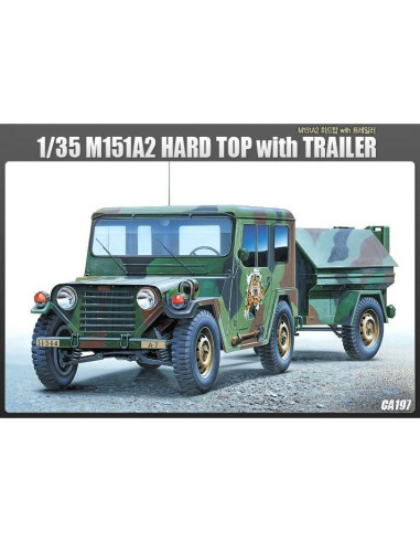 Kit de Modelo Militar Academy M151A2 Hard Top 1:35 con Remolque