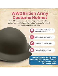 Casco Militar WW2 Nicky Bigs Novelties Verde Oliva Ajustable 2