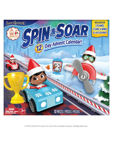 Calendario de Adviento Elfo en el Estante 12 Días con Figuras