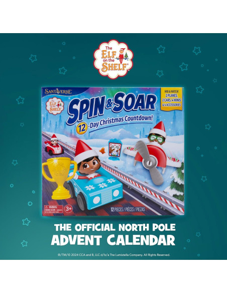 Calendario de Adviento Elfo en el Estante 12 Días con Figuras