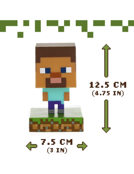 Luz Icono de Steve Paladone Minecraft 3D Decoración Infantil