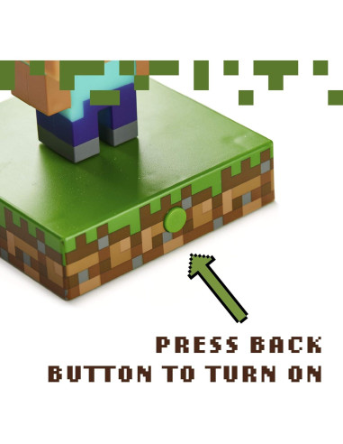 Luz Icono de Steve Paladone Minecraft 3D Decoración Infantil