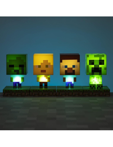 Luz Icono de Steve Paladone Minecraft 3D Decoración Infantil