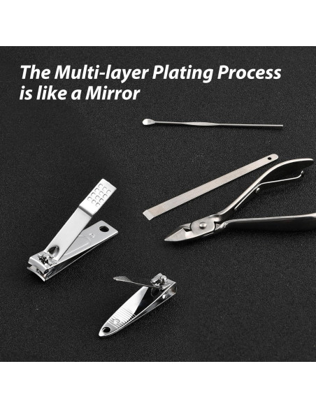 Kit de Manicura y Pedicura BADGIRRL 19 Piezas Acero Inoxidable