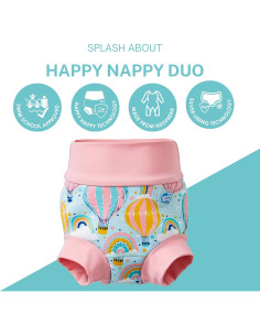 Pañal de Natación Reutilizable Splash About Happy Nappy Duo 12-24 Meses 2