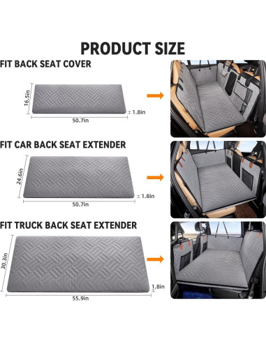 Alfombra para Perros YJGF para Extensor de Asiento Trasero