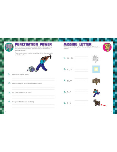 Spelling for Minecrafters: Grade 1