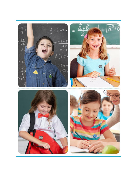 20 Insignias de Solapa Científicas Kigeli - Matemáticas y Química