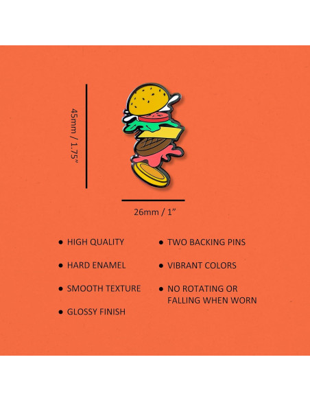 Pin de Esmalte Hamburguesa Cocktail Critters - Regalo Original