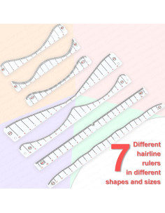 Regla Plantilla para Dibujo de Línea Capilar Rasmet - 7 Estilos 2