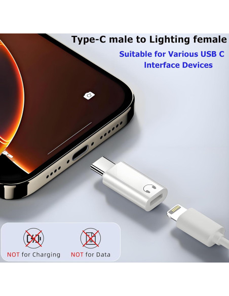 Adaptador de audio USB C a Lightning Shenzhenshiyoulanteerkeji - 18g