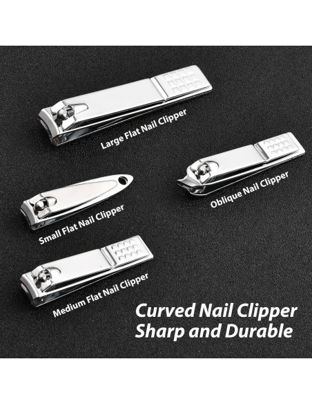 Kit de Manicura y Pedicura BADGIRRL 19 Piezas Acero Inoxidable