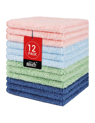 Paños de Microfibra HOMEXCEL 12 Unidades 30x30 cm Multicolor