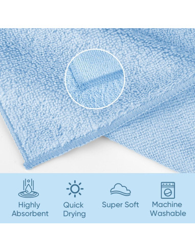 Paños de Microfibra HOMEXCEL 12 Unidades 30x30 cm Multicolor