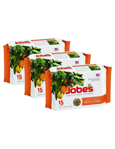 Picos de Fertilizante Jobe's 01612 para Árboles Frutales - 3 Pack