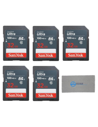Paquete de 5 Tarjetas de Memoria SanDisk Ultra 32GB SDHC