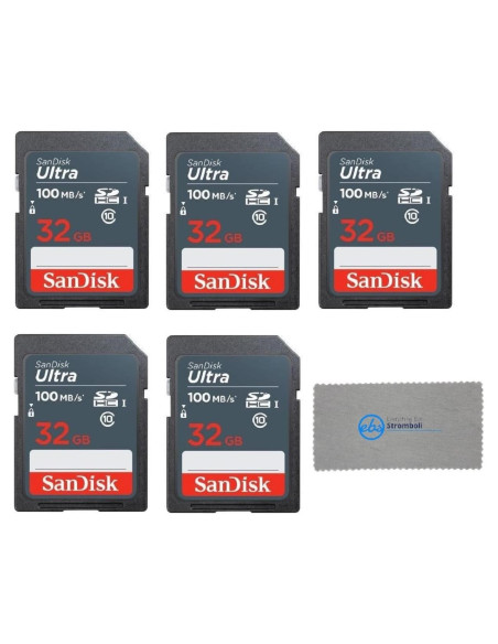 Paquete de 5 Tarjetas de Memoria SanDisk Ultra 32GB SDHC