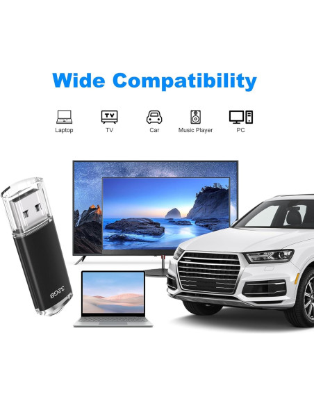 Paquete 2 Unidades Flash USB 2.0 32GB Xinway Negro Azul