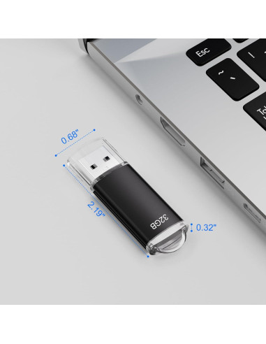 Paquete 2 Unidades Flash USB 2.0 32GB Xinway Negro Azul