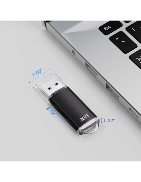 Paquete 2 Unidades Flash USB 2.0 32GB Xinway Negro Azul