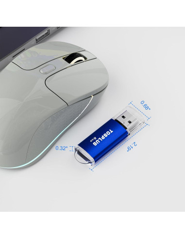 Paquete 2 Unidades Memoria USB 8GB TOSPLUS Negro/Azul