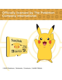 Tarjeta microSDXC SanDisk 256GB Pikachu para Nintendo Switch 2
