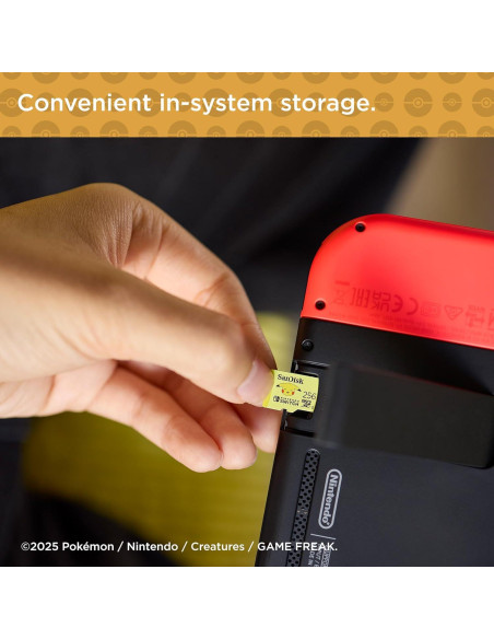 Tarjeta microSDXC SanDisk 256GB Pikachu para Nintendo Switch