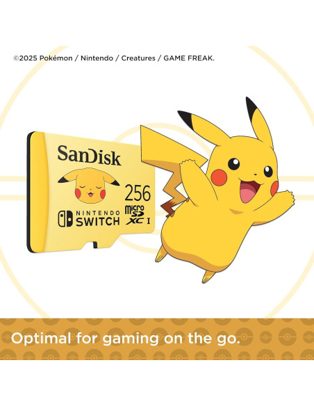 Tarjeta microSDXC SanDisk 256GB Pikachu para Nintendo Switch