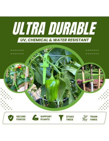 Bridas Reutilizables ONE TIE 20.32 cm Verde - 10 Piezas