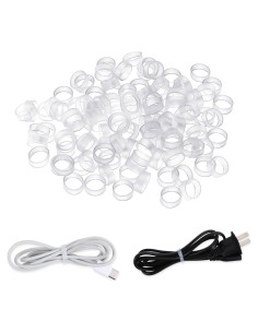 200 Bandas Elásticas de Silicona Transparentes Sliverdew 12mm