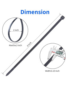 Bridas de Cable MVYC 20 cm Negras Alta Resistencia 1000 Pzas 2