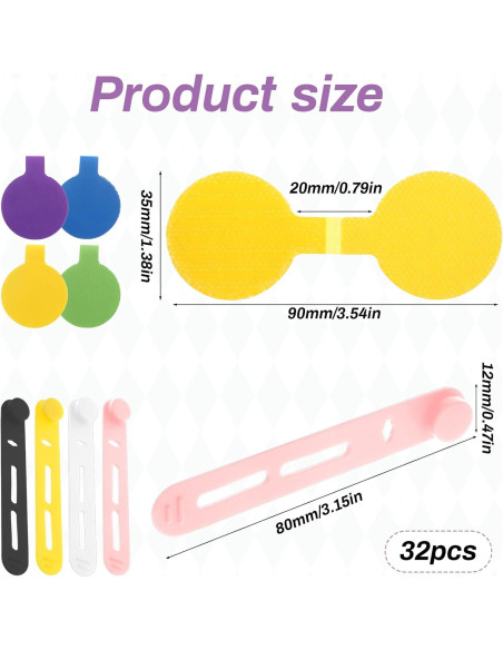 Conjunto de Organizador de Cables Gtziqa 32 Piezas Multicolor