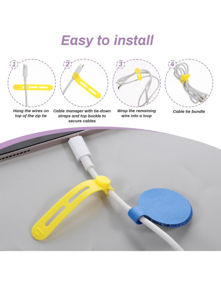 Conjunto de Organizador de Cables Gtziqa 32 Piezas Multicolor