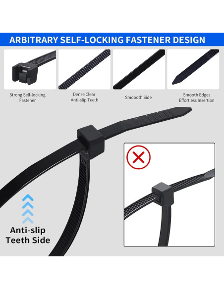 Bridas de Cable MVYC 20 cm Negras Alta Resistencia 1000 Pzas