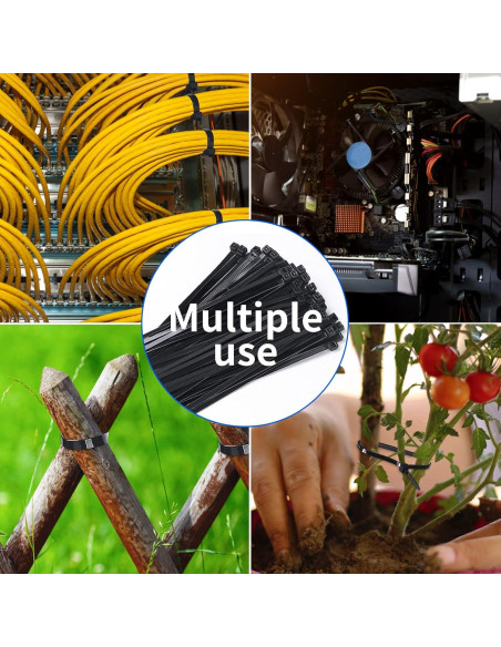 Bridas de Cable MVYC 20 cm Negras Alta Resistencia 1000 Pzas